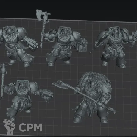 Описание картинки Wolf Guard Terminators (Scan) от Магазин Омегона по цене 900руб | Свободный Рынок Миниатюр - СРМ