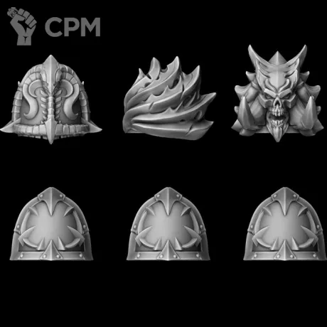 Описание картинки наплечники Black от Bazilevs по цене 497руб | Свободный Рынок Миниатюр - СРМ