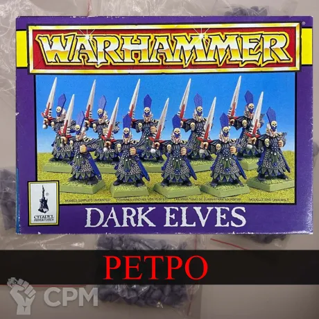 Описание картинки Dark Elves Warrior от White Rhino по цене 399руб | Свободный Рынок Миниатюр - СРМ