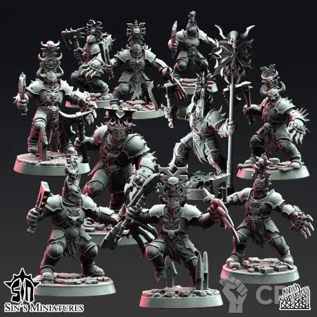 Описание картинки Gore Warriors of War от Manufactorum76 по цене 1 600руб | Свободный Рынок Миниатюр - СРМ
