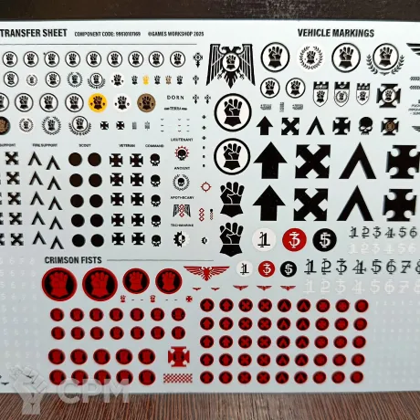 Описание картинки Imperial FIsts Transfer Sheet (из Комбат Патруля) от Zindermann по цене 100руб | Свободный Рынок Миниатюр - СРМ