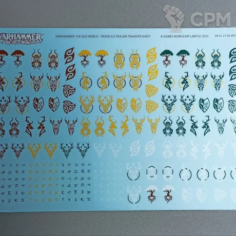 Описание картинки Декали Wood Elf Realms Transfer Sheet от  по цене 500руб | Свободный Рынок Миниатюр - СРМ