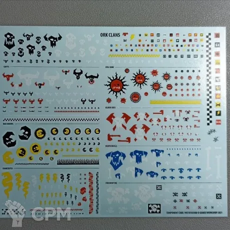 Описание картинки Декали Orks Transfer Sheet от  по цене 150руб | Свободный Рынок Миниатюр - СРМ