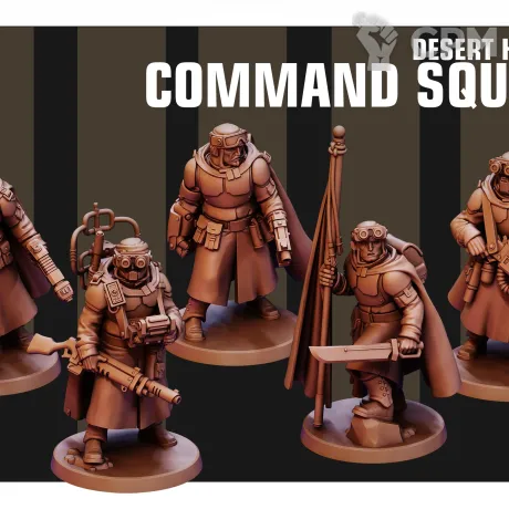 Описание картинки Desert Hawks Command Squad от Manufactorum76 по цене 800руб | Свободный Рынок Миниатюр - СРМ