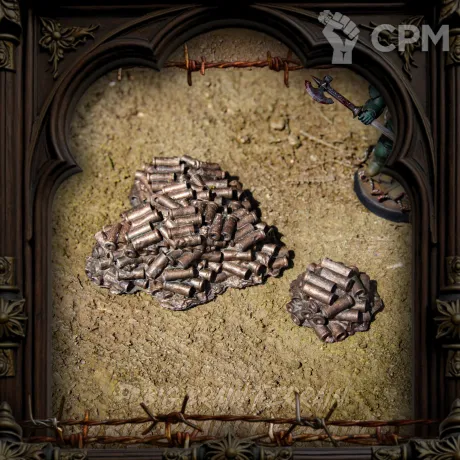 Описание картинки 2 груды артилерийских гильз ✠ TRENCH CRUSADE ✠ 1-я Мировая от Big Brain Terrain по цене 350руб | Свободный Рынок Миниатюр - СРМ