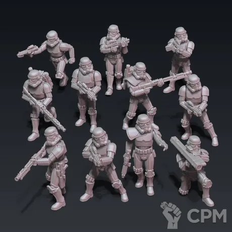Описание картинки Imperial trooper squad от Орки с наГорки по цене 1 600руб | Свободный Рынок Миниатюр - СРМ