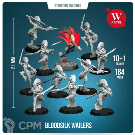 Описание картинки Комплект миниатюр Bloodsilk Wailers от Артель W по цене 6 499руб | Свободный Рынок Миниатюр - СРМ