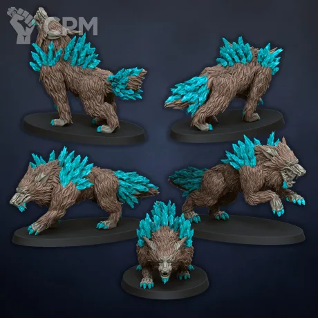 Описание картинки Ice wolf puck от 3Д-Печка по цене 500руб | Свободный Рынок Миниатюр - СРМ