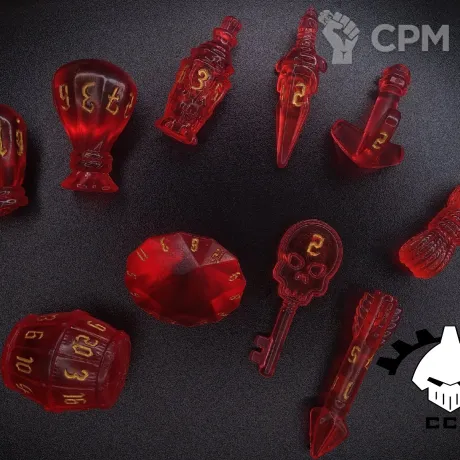 Описание картинки Dice set DnD от ССП по цене 1 800руб | Свободный Рынок Миниатюр - СРМ