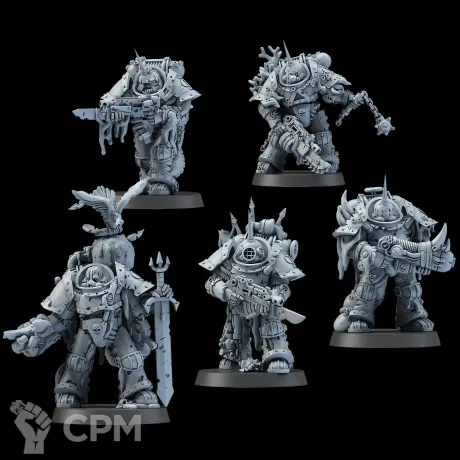 Описание картинки Набор миниатюр глубинные десантники Боевой отряд, Plague Marines от Brother Ork по цене 2 030руб | Свободный Рынок Миниатюр - СРМ