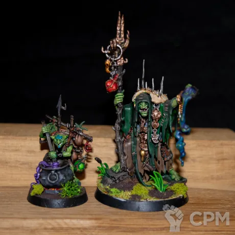 Описание картинки Swampcalla Shaman with 1x Pot-grot от mantihorus1 по цене 5 000руб | Свободный Рынок Миниатюр - СРМ