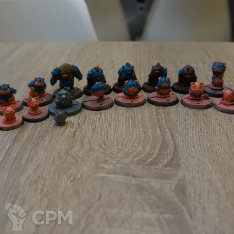 Описание картинки Blood bowl: Orc Team Cutiemals от brooklyndead по цене 5 000руб | Свободный Рынок Миниатюр - СРМ