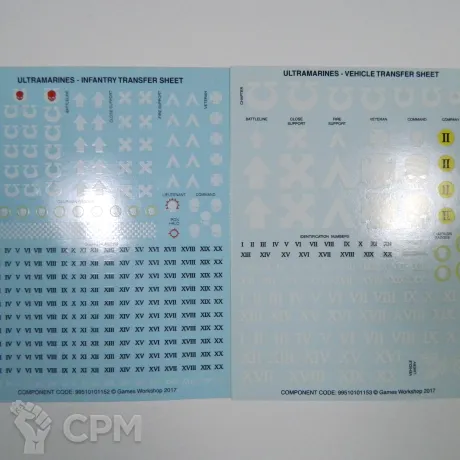 Описание картинки Ultramarines Transfer Sheets / Деколи Ультрамаринов от Regnvald по цене 300руб | Свободный Рынок Миниатюр - СРМ