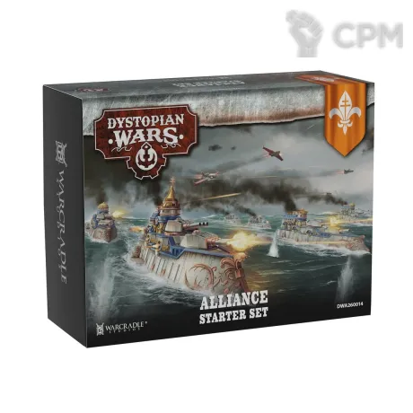 Описание картинки Dystopian Wars: Alliance Starter Set (предзаказ) от Mini Wargame по цене 6 950руб | Свободный Рынок Миниатюр - СРМ