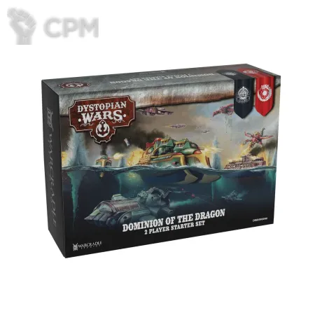 Описание картинки Dystopian Wars: Dominion of the Dragon - Two Player Starter Set (предзаказ) от Mini Wargame по цене 12 950руб | Свободный Рынок Миниатюр - СРМ