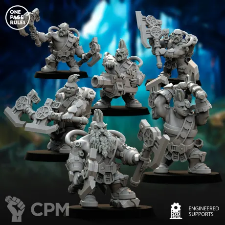 Описание картинки Dwarf Guild - Berserkers OPR/Cthonian Berserks от Laboratory of Chaos по цене 400руб | Свободный Рынок Миниатюр - СРМ