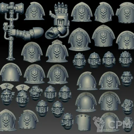 Описание картинки Iron Warriors Upgrade Pack (Scan) от AxeL's Forge по цене 350руб | Свободный Рынок Миниатюр - СРМ