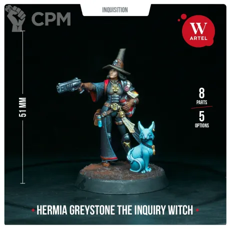 Описание картинки Миниатюра Hermia Greystone The Inquiry Witch от Артель W по цене 990руб | Свободный Рынок Миниатюр - СРМ