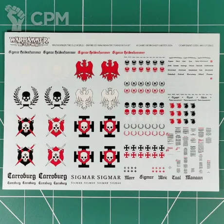 Описание картинки Empire of Man Infantry Transfer Sheet 2024 от Vault Boy по цене 1 298руб | Свободный Рынок Миниатюр - СРМ