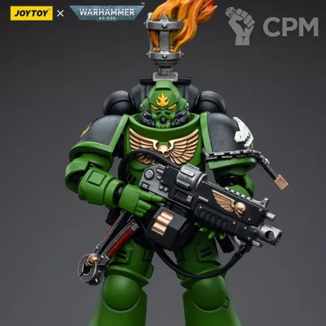 Описание картинки JoyToy Salamanders Intercessors Sergeant Tsek'gan от Строго по-Имперски по цене 3 800руб | Свободный Рынок Миниатюр - СРМ