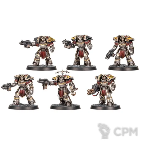 Описание картинки CATAPHRACTII TERMINATORS WITH COMBI-BOLTERS AND POWER FISTS от TPC по цене 2 300руб | Свободный Рынок Миниатюр - СРМ