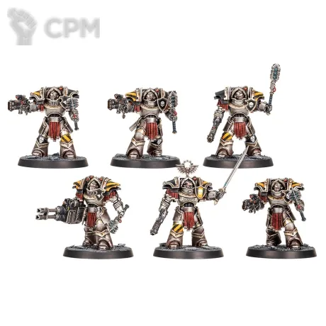 Описание картинки CATAPHRACTII TERMINATORS WITH VOLKITE CHARGERS AND POWER MAULS от TPC по цене 2 300руб | Свободный Рынок Миниатюр - СРМ