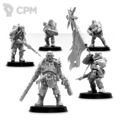 Описание картинки RENEGADE MILITIA COMMAND от TPC по цене 1 160руб | Свободный Рынок Миниатюр - СРМ