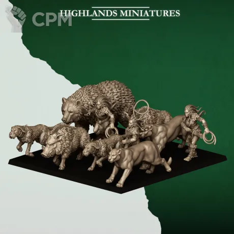 Описание картинки FERAL ANIMALS AND BEASTAMERS от Manufactorum76 по цене 2 150руб | Свободный Рынок Миниатюр - СРМ