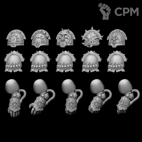 Описание картинки Shoulder pads model “TDA” type Chaos от LDBits по цене 682руб | Свободный Рынок Миниатюр - СРМ