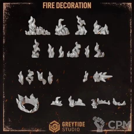 Описание картинки Fire decoration (Cursed company 1) от Dr. Printicus по цене 200руб | Свободный Рынок Миниатюр - СРМ