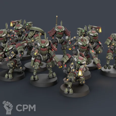 Описание картинки Fire Warriors Squad от Tridax Forge по цене 350руб | Свободный Рынок Миниатюр - СРМ