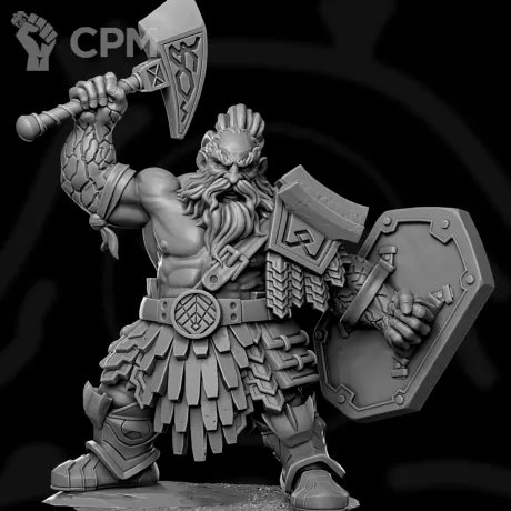Описание картинки Firepeak Dwarf\Дварф Огненного пика от SmallSnakePit по цене 350руб | Свободный Рынок Миниатюр - СРМ
