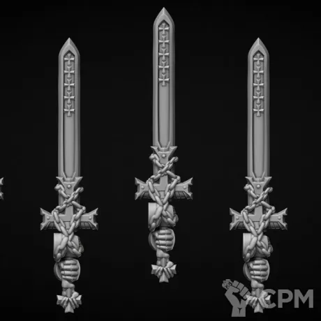 Описание картинки мечи тип Temple (двуручные) от Bazilevs по цене 447руб | Свободный Рынок Миниатюр - СРМ