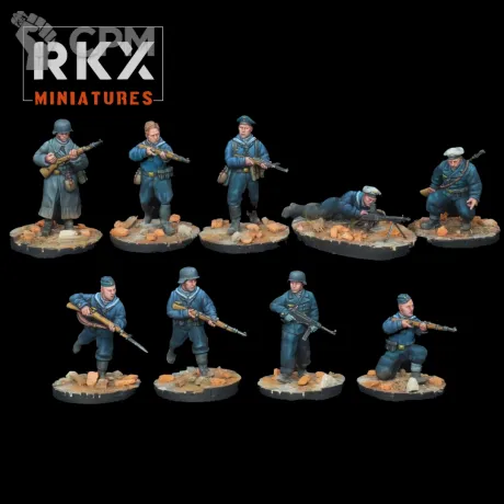 Описание картинки Kriegsmarine_Squad от 3DPrintClub по цене 95руб | Свободный Рынок Миниатюр - СРМ