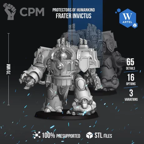 Описание картинки Frater Invictus\Dreadnought от WebWay 3D по цене 1 500руб | Свободный Рынок Миниатюр - СРМ