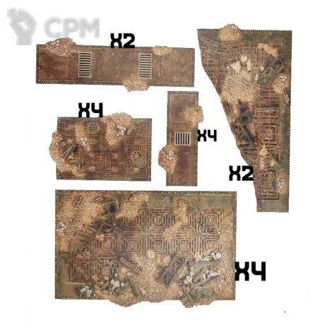 Описание картинки 2х стороние Футпринты - подложки для террейна (11ed GW layout) (Руины) от WebWay Аксессуары по цене 2 750руб | Свободный Рынок Миниатюр - СРМ