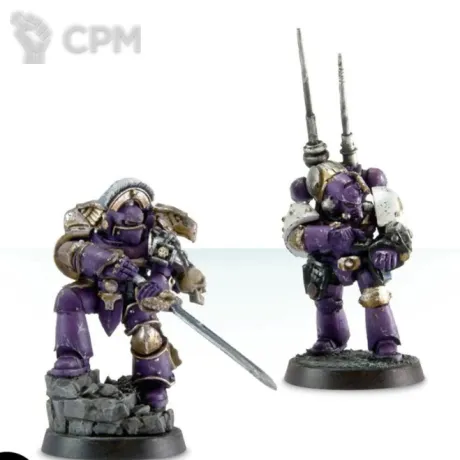 Описание картинки Legion Champion and Master of the Signal от NEW-MINIATURES по цене 1 300руб | Свободный Рынок Миниатюр - СРМ