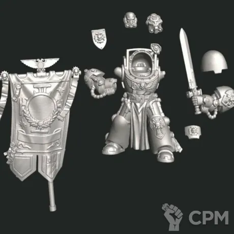 Описание картинки Ancient in Terminator Armour от 3D Shop  по цене 500руб | Свободный Рынок Миниатюр - СРМ