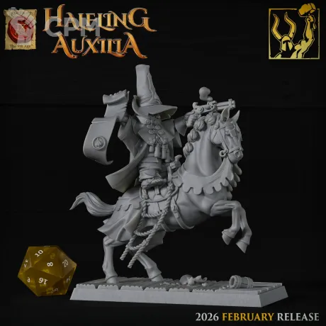 Описание картинки Halfling Inquisitor Rider от 3DPrintClub по цене 360руб | Свободный Рынок Миниатюр - СРМ