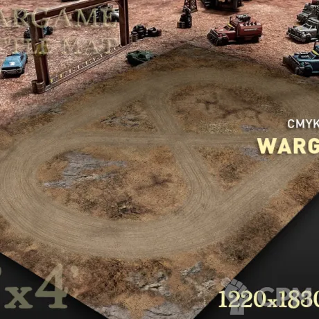 Описание картинки Игровое поле "Gaslands" gs001 6'х4' от WargamePrint по цене 3 450руб | Свободный Рынок Миниатюр - СРМ