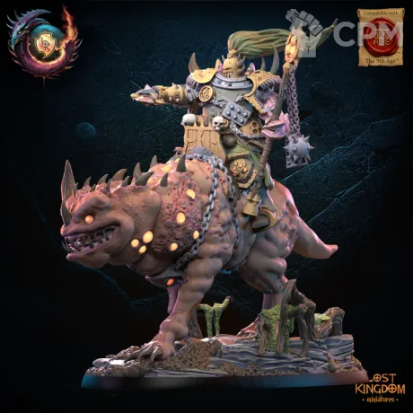 Описание картинки Gluttony Warriors Knight Hero on Rotten Beast от PocketSized Prints по цене 900руб | Свободный Рынок Миниатюр - СРМ
