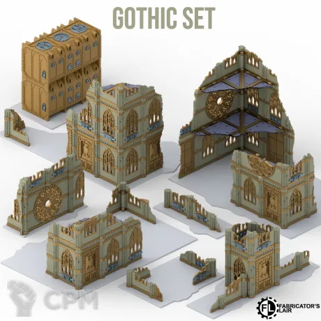 Описание картинки Террейн для Warhammer 40,000 Gothic Set от 3DSprint по цене 9 500руб | Свободный Рынок Миниатюр - СРМ
