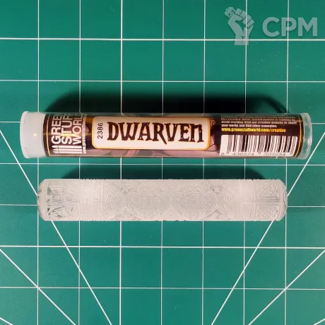 Описание картинки Green Stuff World Rolling Pin DWARVEN (Скалка) от Каджит по цене 2 698руб | Свободный Рынок Миниатюр - СРМ