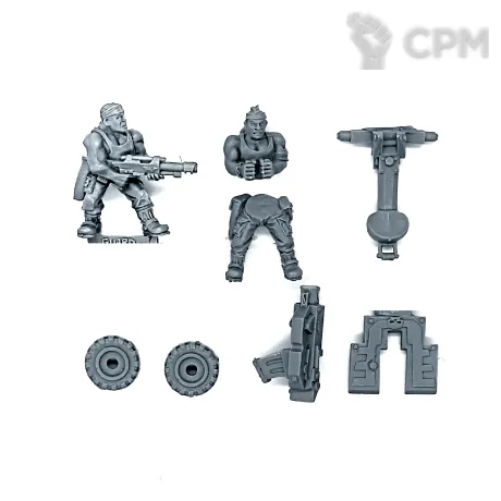 Описание картинки Classic Catachan Heavy Bolter Team от Red Rooster по цене 689руб | Свободный Рынок Миниатюр - СРМ