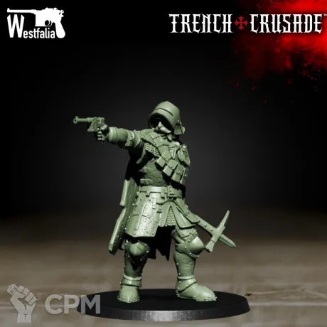 Описание картинки Lieutenant Red Brigade от Age of Printmar по цене 48руб | Свободный Рынок Миниатюр - СРМ