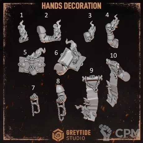 Описание картинки Hand decoration Legion of the Damned (Cursed company 2, 1 битц) от Dr. Printicus по цене 45руб | Свободный Рынок Миниатюр - СРМ