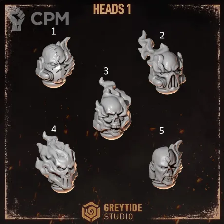 Описание картинки Heads Legion of the Damned (1 битц) от Dr. Printicus по цене 45руб | Свободный Рынок Миниатюр - СРМ