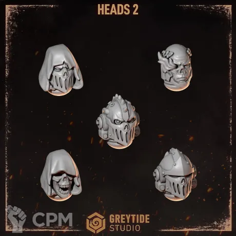 Описание картинки Terminators Heads 1 Legion of the Damned от Dr. Printicus по цене 200руб | Свободный Рынок Миниатюр - СРМ