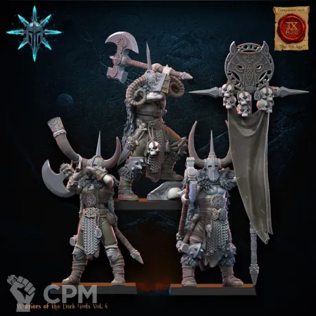 Описание картинки Heavy Weapon Barbarian Command Group от PocketSized Prints по цене 550руб | Свободный Рынок Миниатюр - СРМ