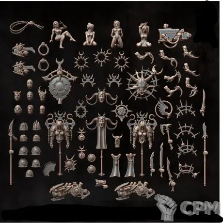 Описание картинки Slaanesh upgrade pack от Destr по цене 1 700руб | Свободный Рынок Миниатюр - СРМ